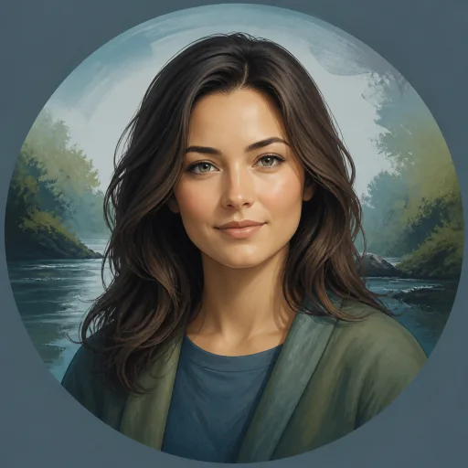 Generated illustration for River, a American English female Kokoro voice